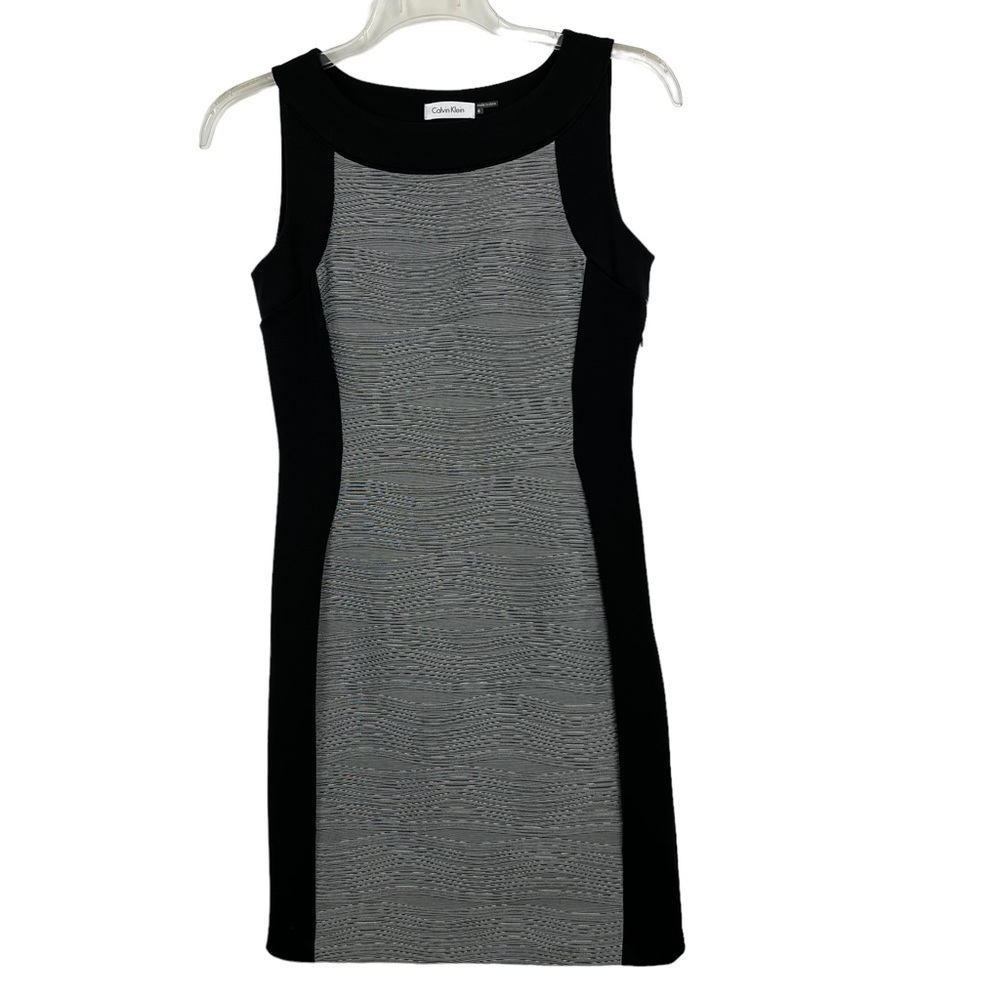 Calvin Klein Black and Gray Dress
